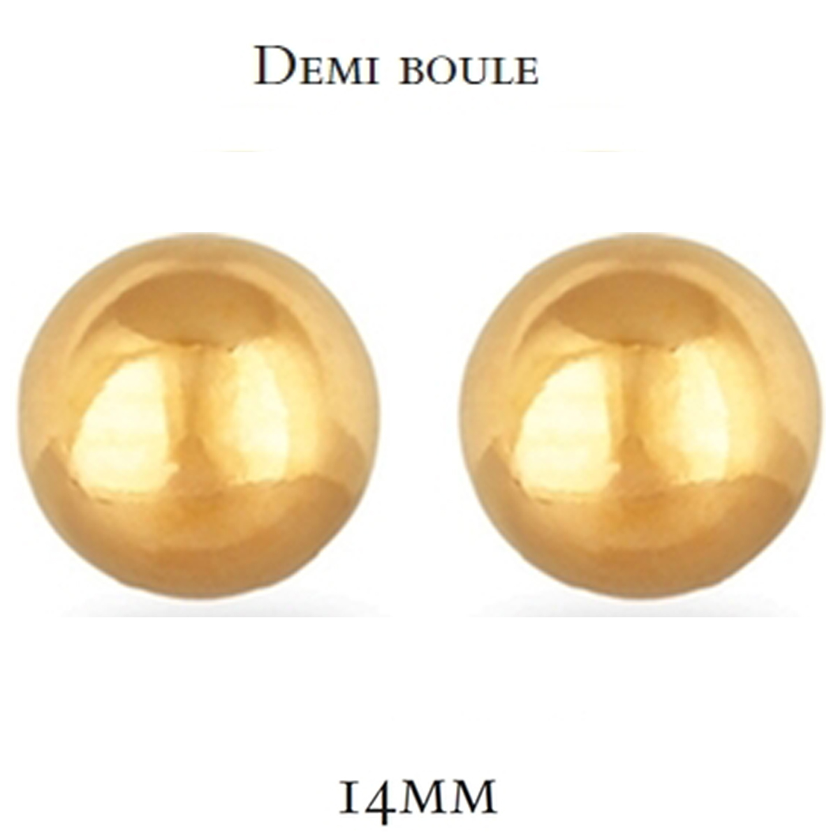 Boucles Plaqué Or \'Chorégraphie\' doré (14 mm) - [M6903]