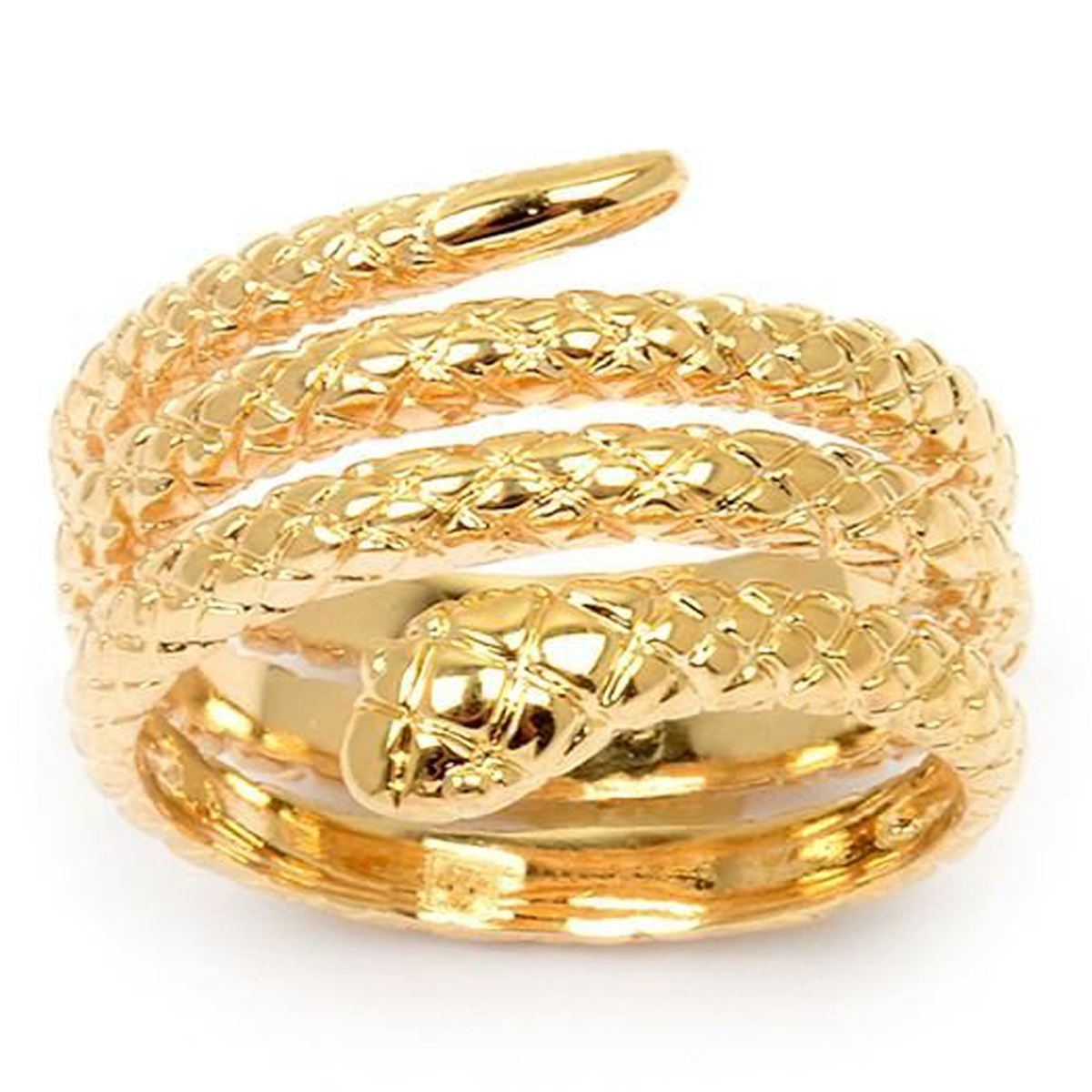 Bague Plaqué Or \'Tentation\' doré - 18 mm - [M9503]