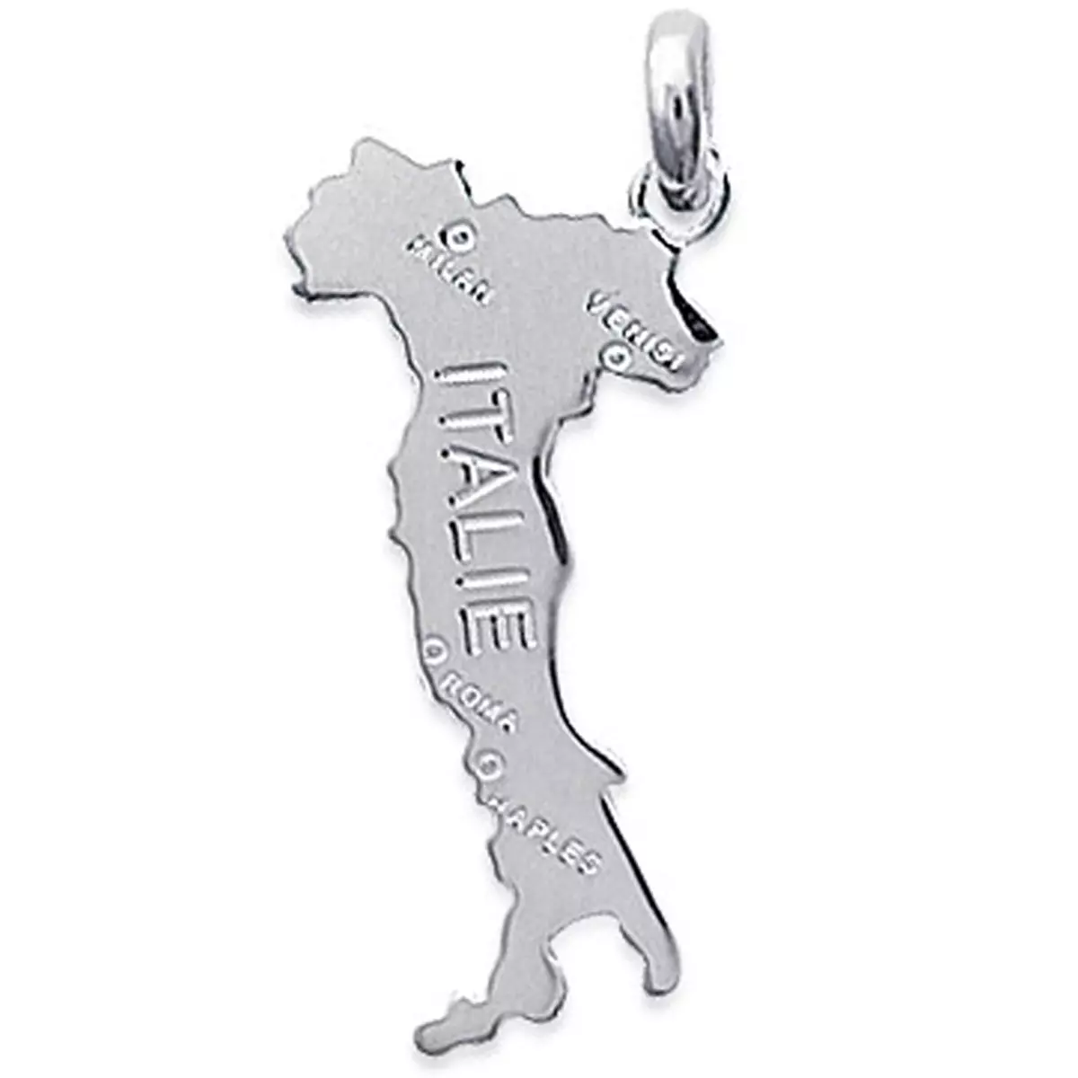 les trésors de lily Pendentif Argent 'Italie' (rhodié) 30x13 mm [N3949]