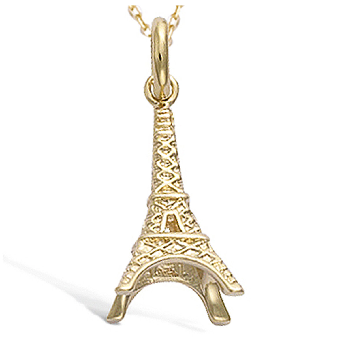 Pendentif Plaqué Or \'Tour Eiffel\' doré - 20x10 mm - [N6801]