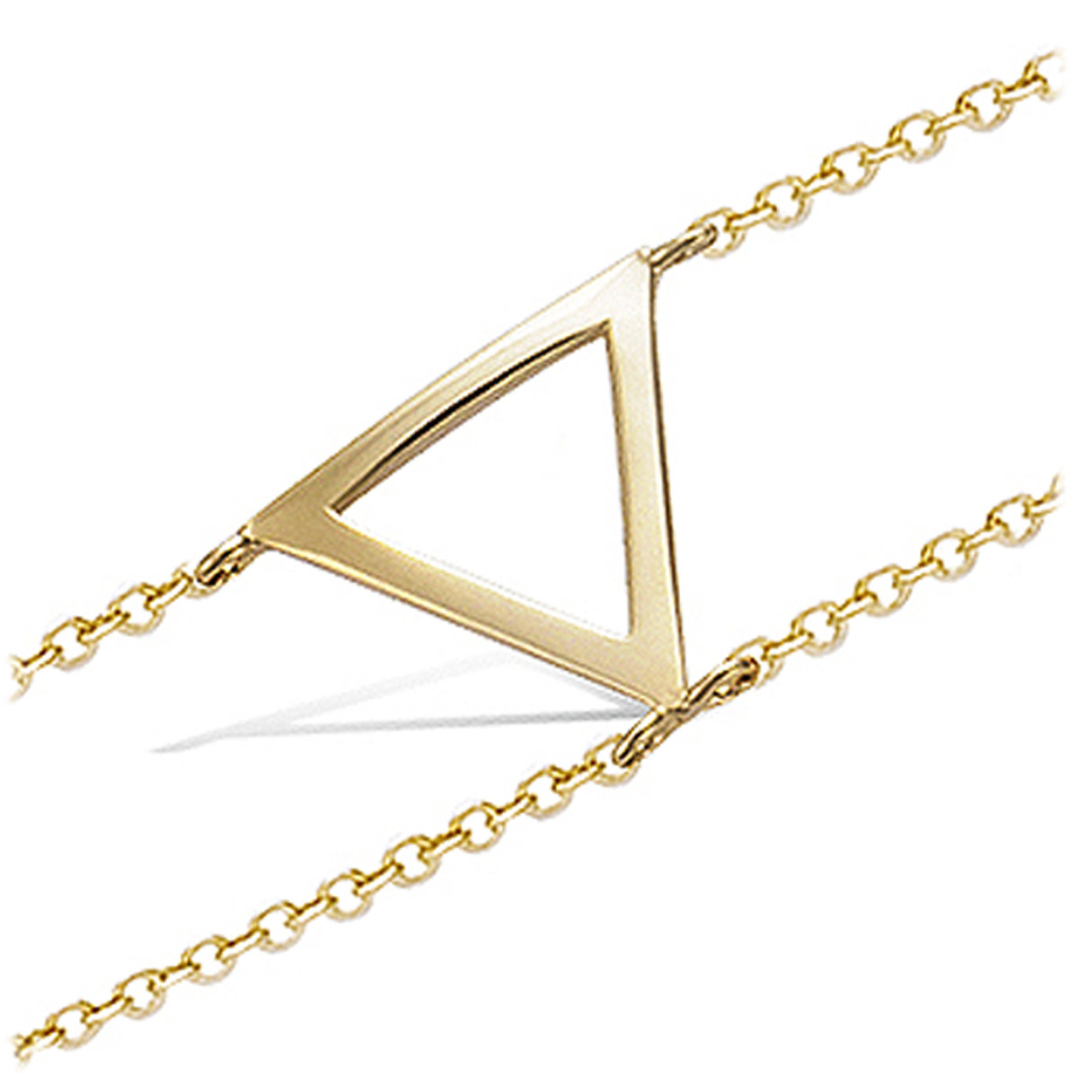Bracelet Plaqué Or \'Triangle\' doré - 13x13 mm - [N6860]