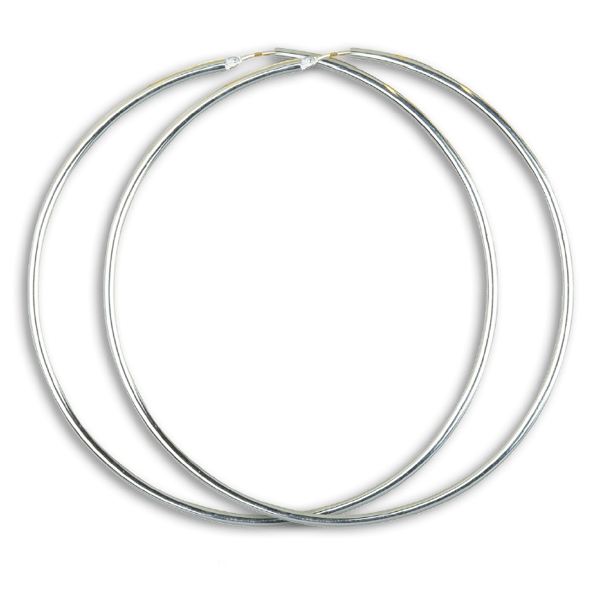 Créoles Argent \'Simplicité\' - 30 mm 2 mm - [P1680]