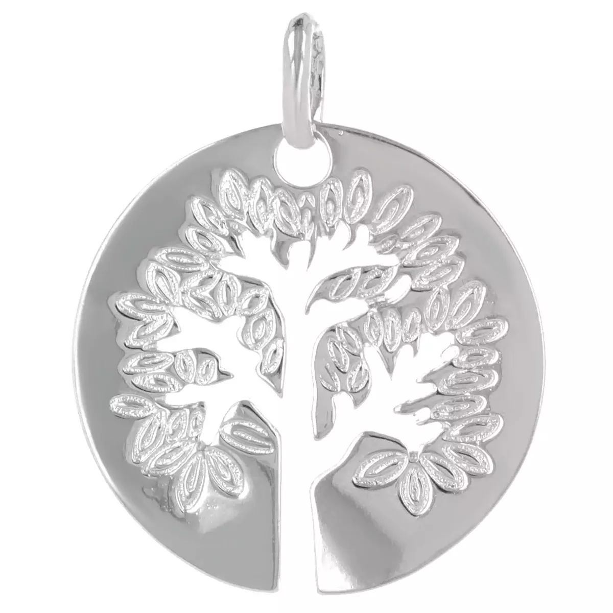 les trésors de lily Pendentif Argent 'Arbre de Vie' argenté (rhodié) 22 mm [Q4589]