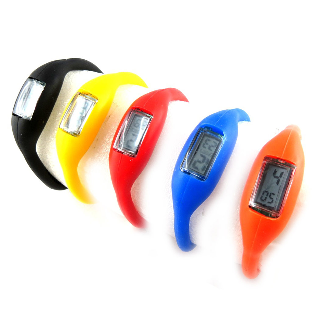 Montre digitale \'Coloriage\' bleu (silicone) - 16 mm - [R6969]