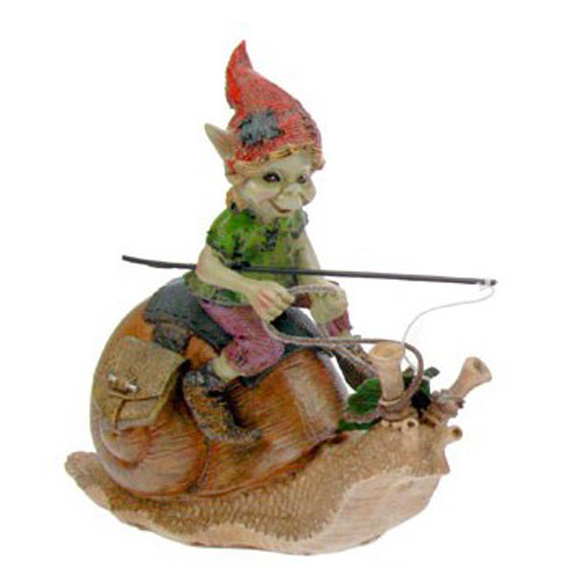 Figurine résine \'Pixie et Escargot\' - 13 cm - [R7069]
