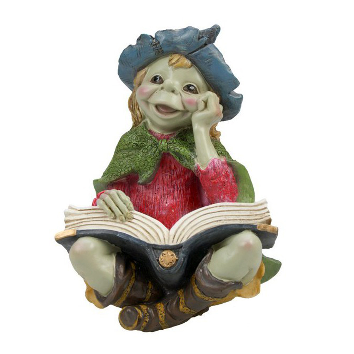 Figurine résine \'Pixie et son livre\' savoir - 16 cm - [R7079]