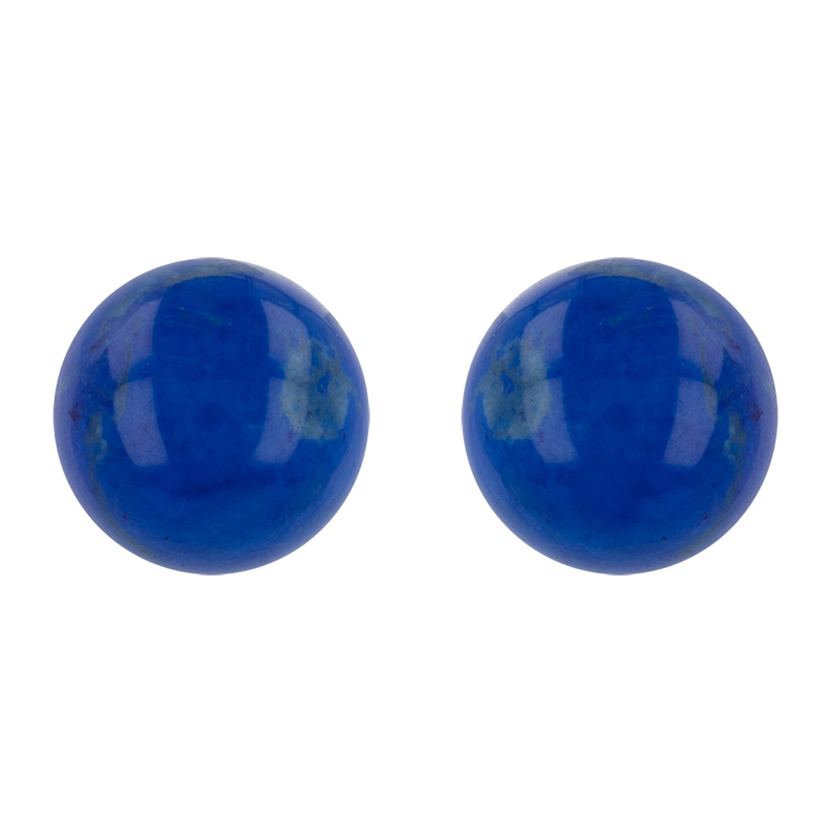 Boucles argent \'Mineralia\' lapis lazuli - 10 mm - [R7163]