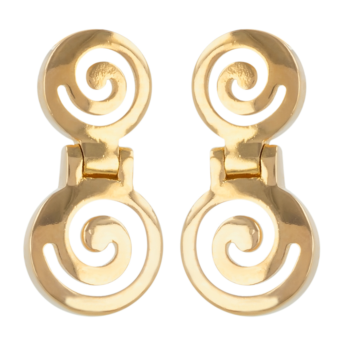 Boucles Plaqué Or \'Cleopatra\' doré  - 17x8 mm - [R7185]