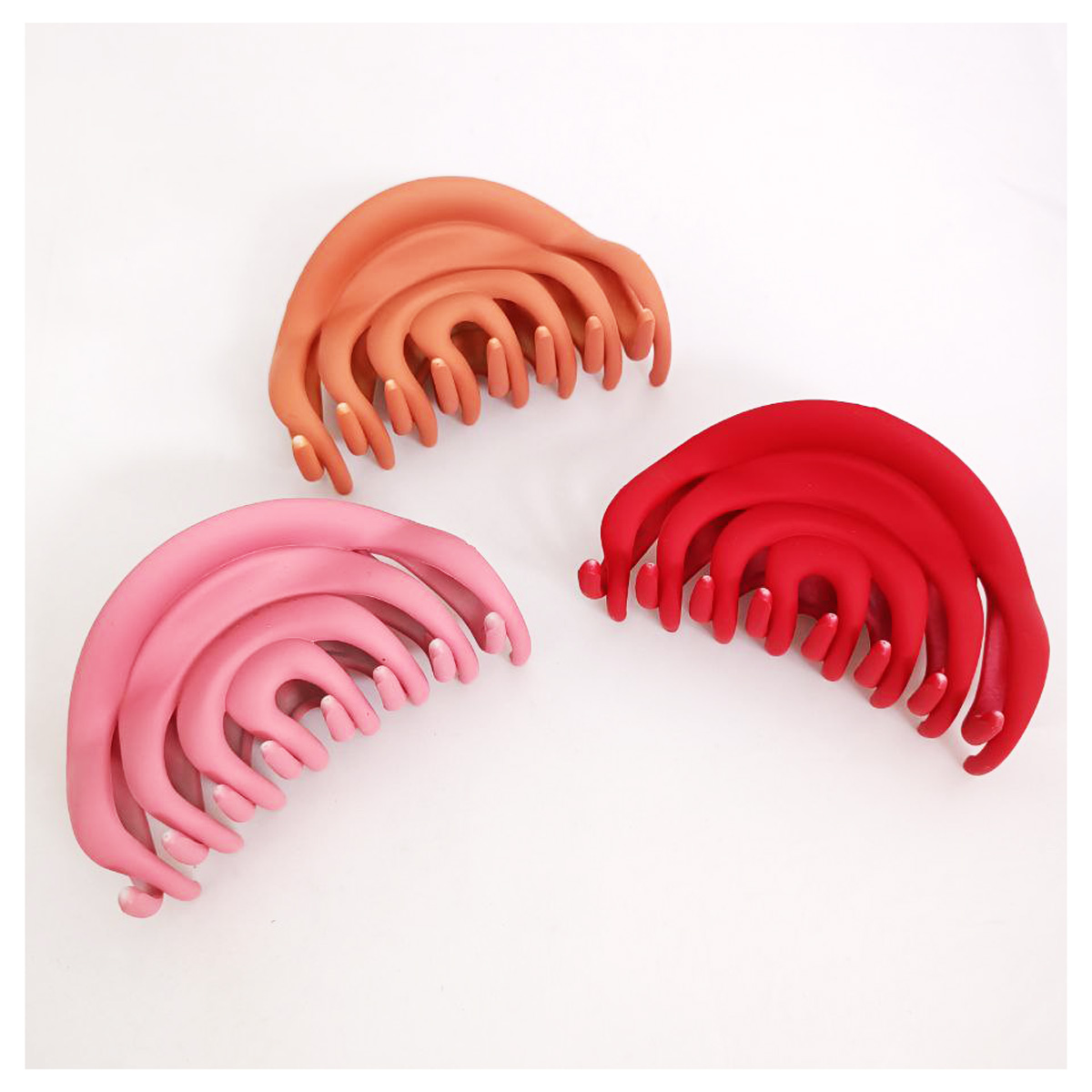 Pince cheveux \'Coloriage\' rose  - 95x50 mm - [R7267]