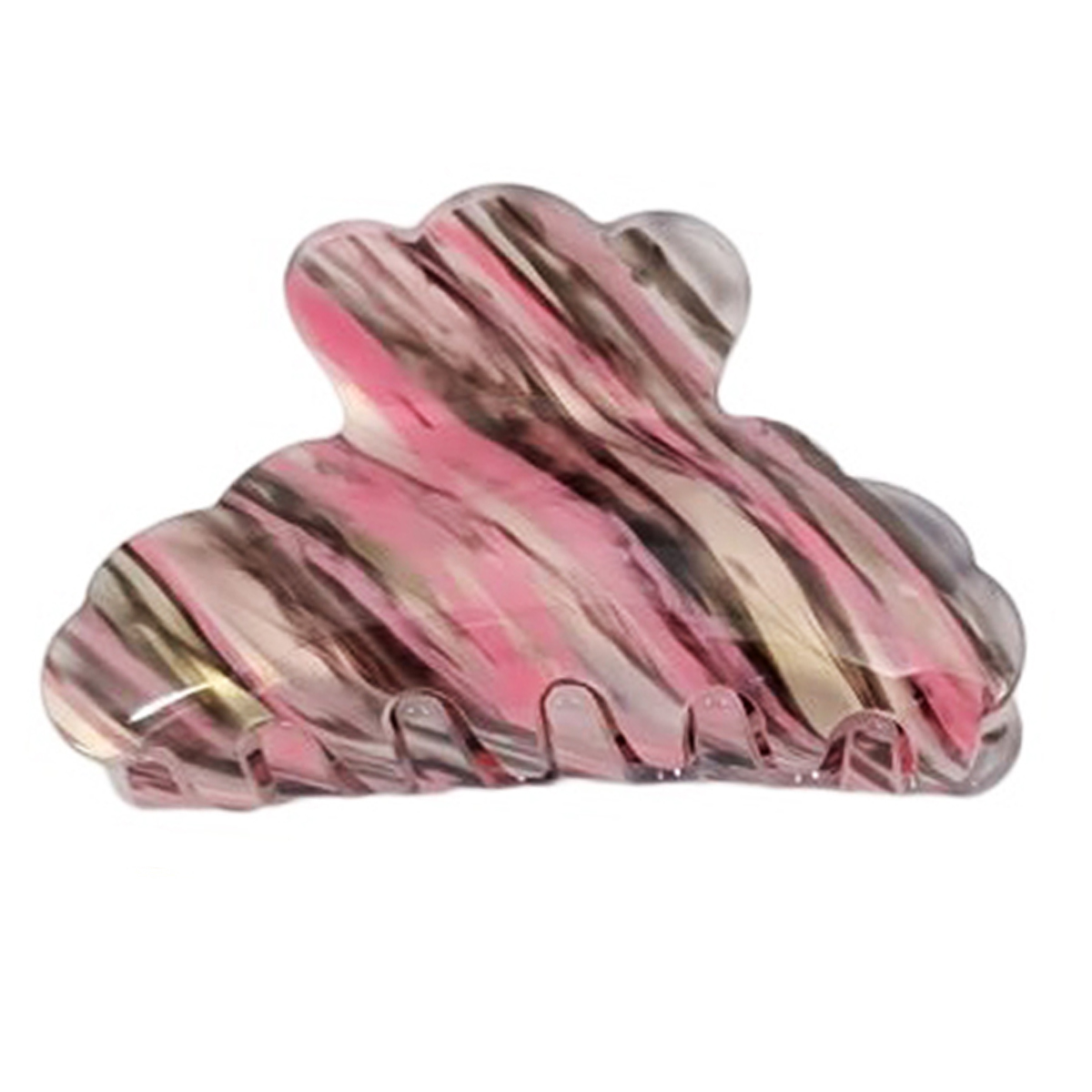 Pince crabe créateur \'Scarlett\' rose - 80x40 mm - [R7326]