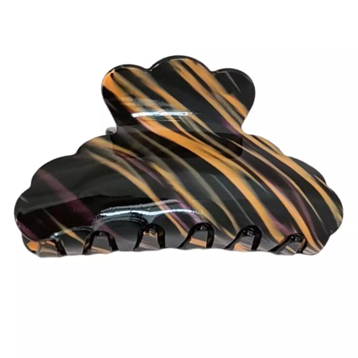 les trésors de lily Pince crabe créateur 'Scarlett' noir marron 80x40 mm [R7330]