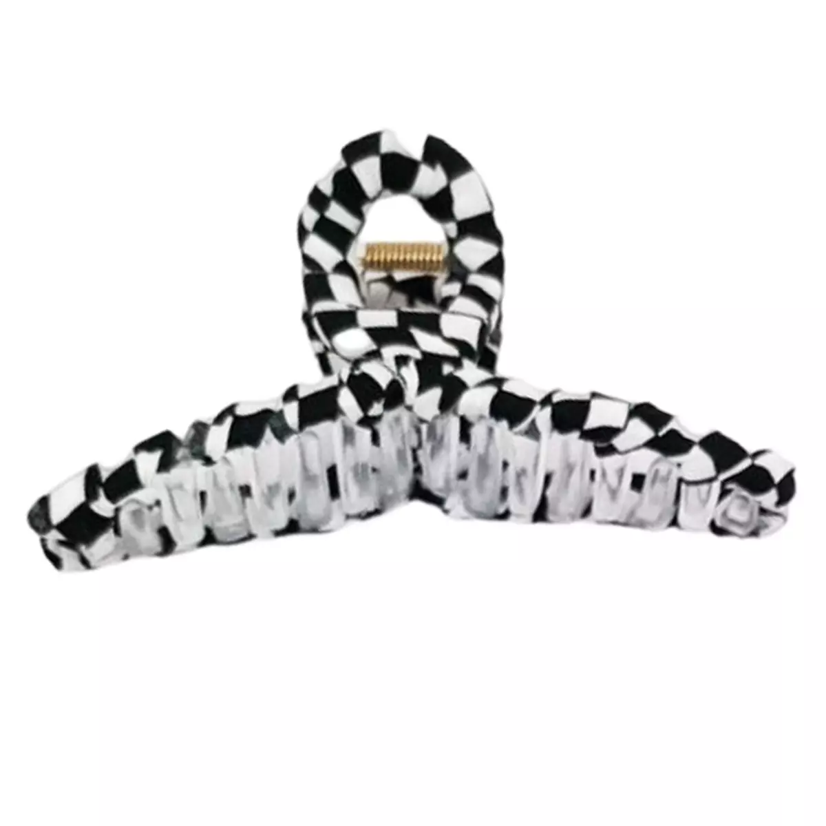les trésors de lily Pince crabe créateur 'Liberty' noir damier 11x5 cm [R7340]