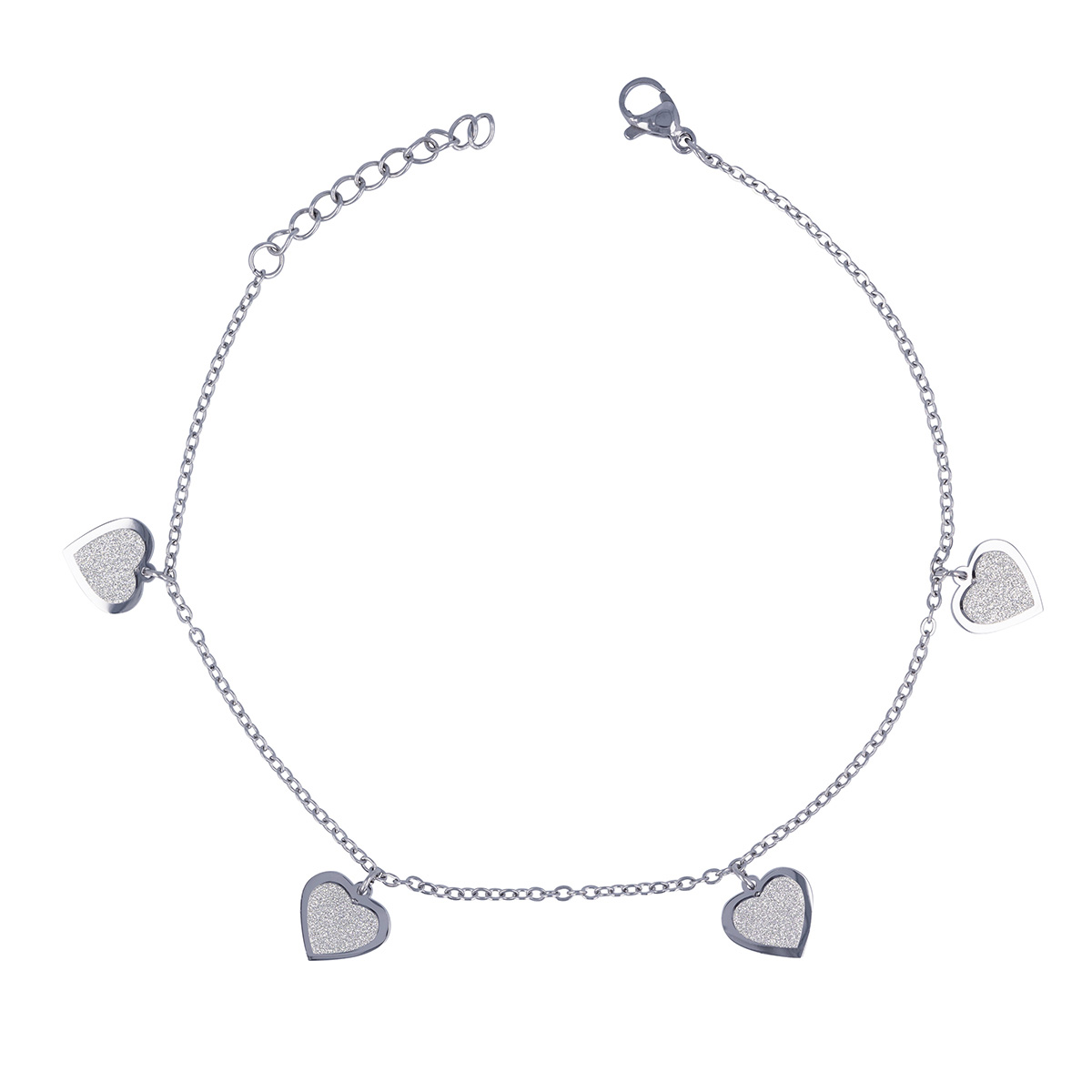 Chaine cheville Acier \'Love\' argenté  - 10 mm - [R7428]