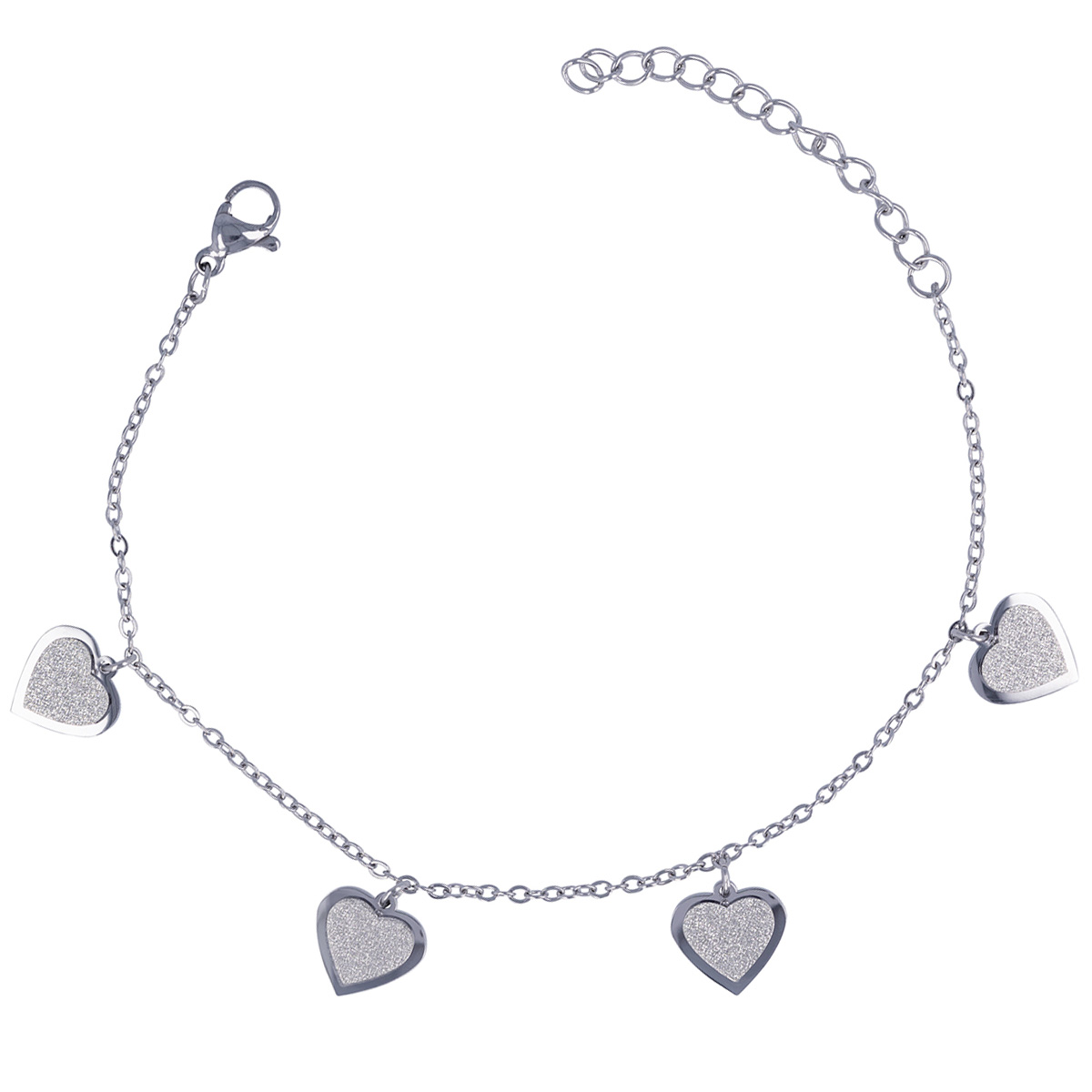 Bracelet Acier \'Love\' argenté - 10 mm - [R7430]