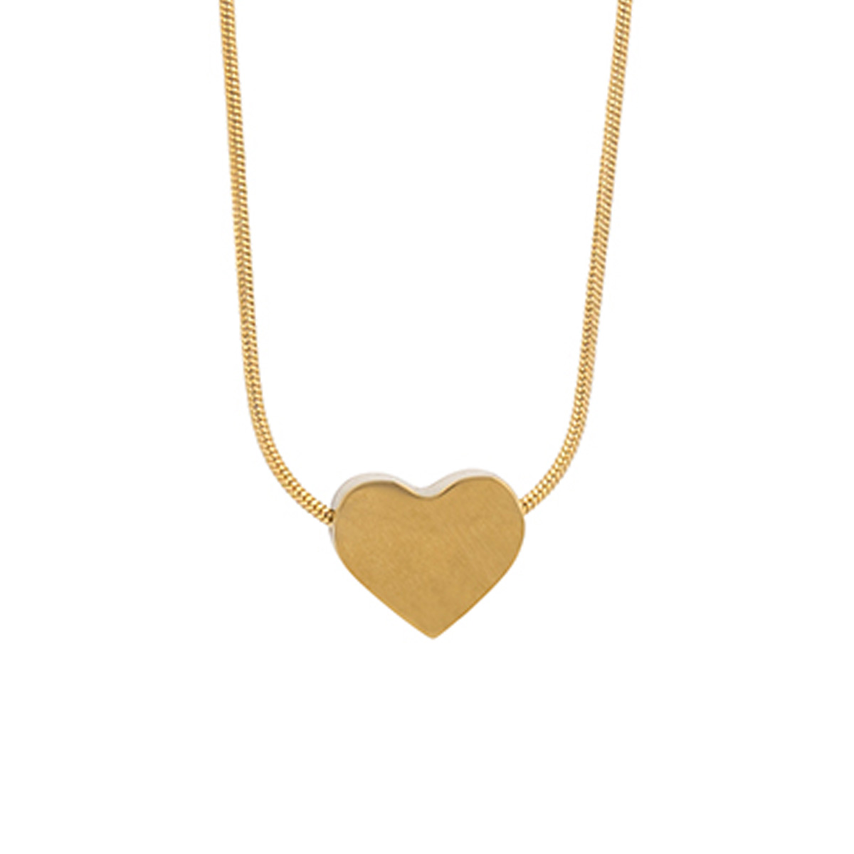 Collier créateur acier \'Love\' doré - 10x8 mm - [R7434]