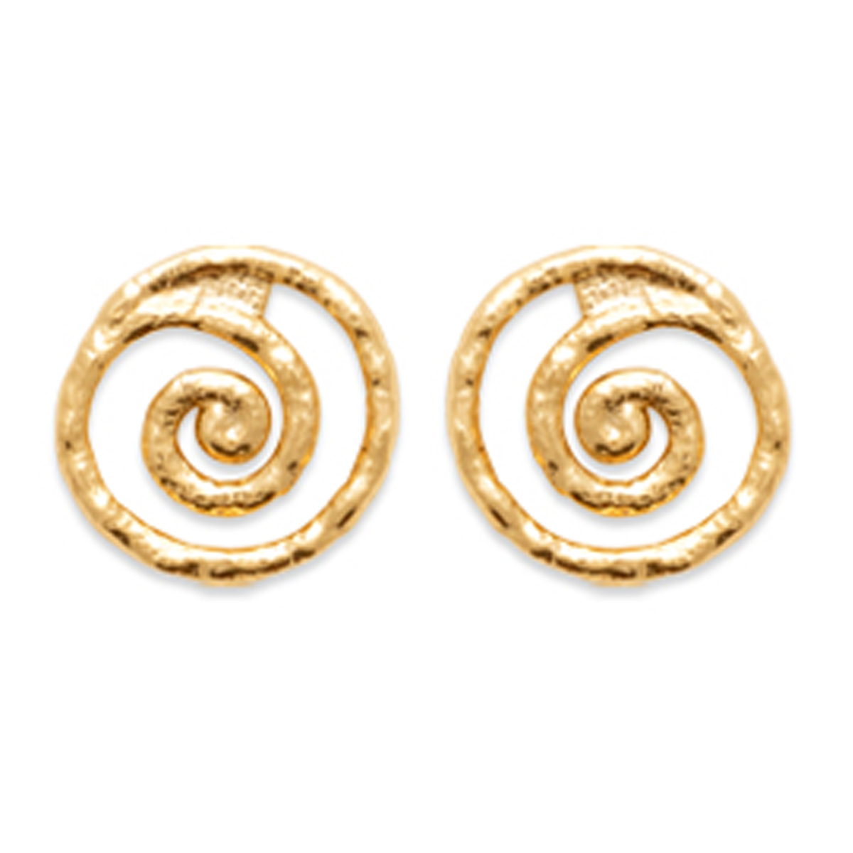 Boucles Plaqué Or \'Cléopatra\' doré  - 8 mm - [R7462]