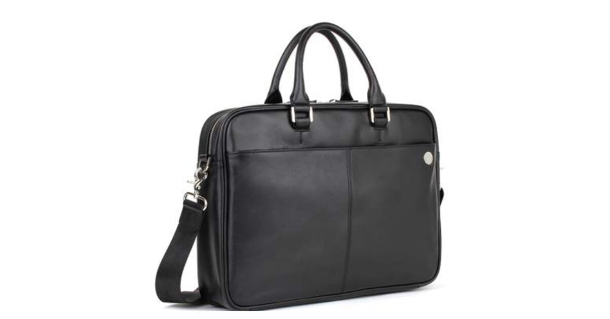 Pierre Cardin Porte-Documents A5 Cuir Véritable Avec Bloc-Notes - Pochette IPad