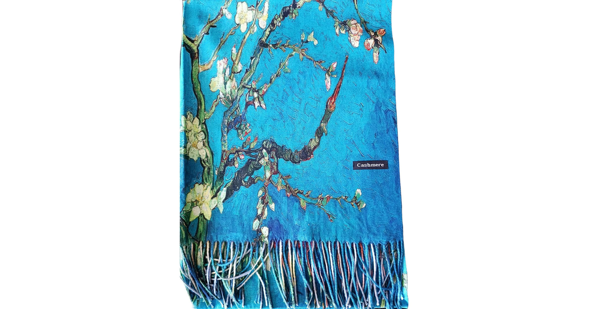 GFM® Van Gogh's SA FRLSHL 428 ALBSM Écharpe De Style Pashmina à Texture