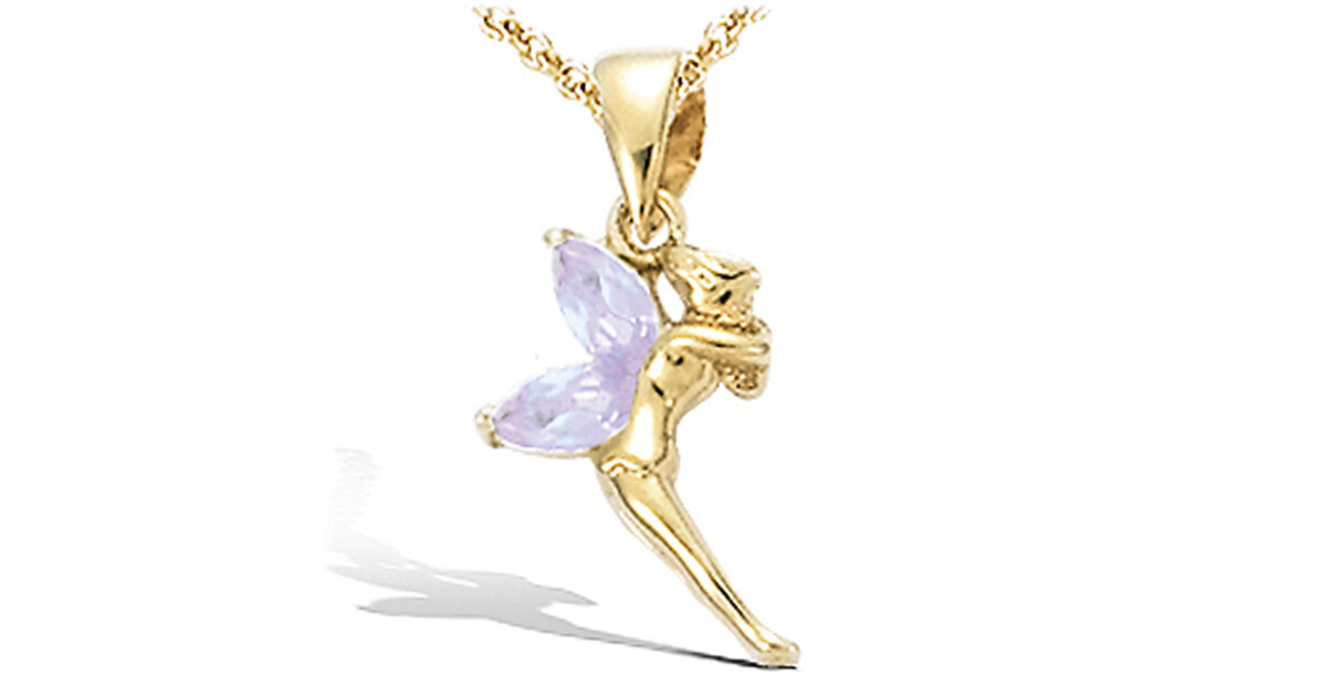 Pendentif La Fée Clochette En Plaqué Or 18K - Neuf Avec étiquette, Bijou Unisexe