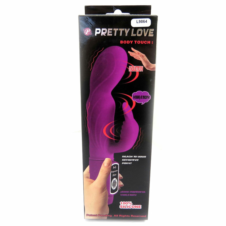 Vibromasseur 'Rabbit' violet (body touch) 12 cm 38 mm - [L9864]