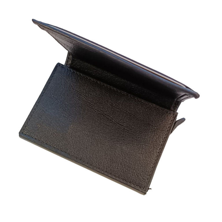 PORTE-CARTES EN CUIR NOIR – Livrer Du Bonheur