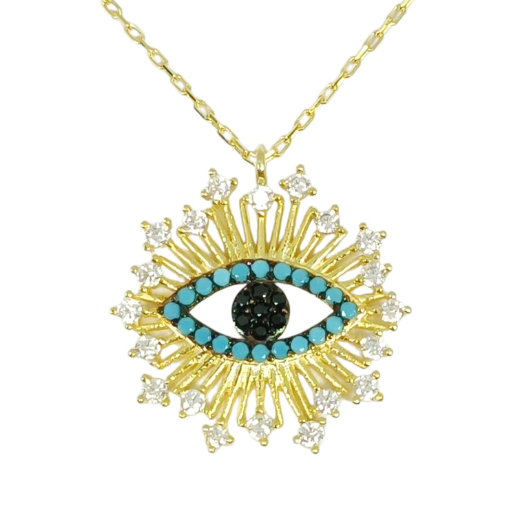 Pendentif en argent 925 avec chaîne main de Fatima Hamsa oeil bleu Khamsa chaîne pendentif chaîne Nazar mauvais œil - Canada Pendentif en argent 925 avec chaîne main de Fatima Hamsa oeil bleu Khamsa chaîne pendentif chaîne Nazar mauvais œil - Canada