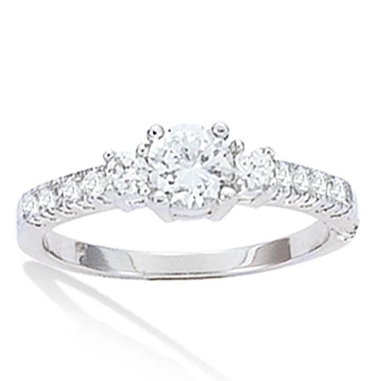 Bague Vintage Argent Rhodié 5 Anneaux - Taille 53, Occasion, Déco Mobile