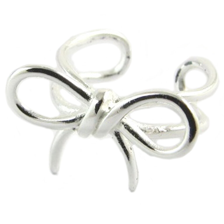 Boucle D'oreille Type Noeud - Clip Ou Perçage - Métal Argenté Sans Nickel - Neuve Avec étiquettes
