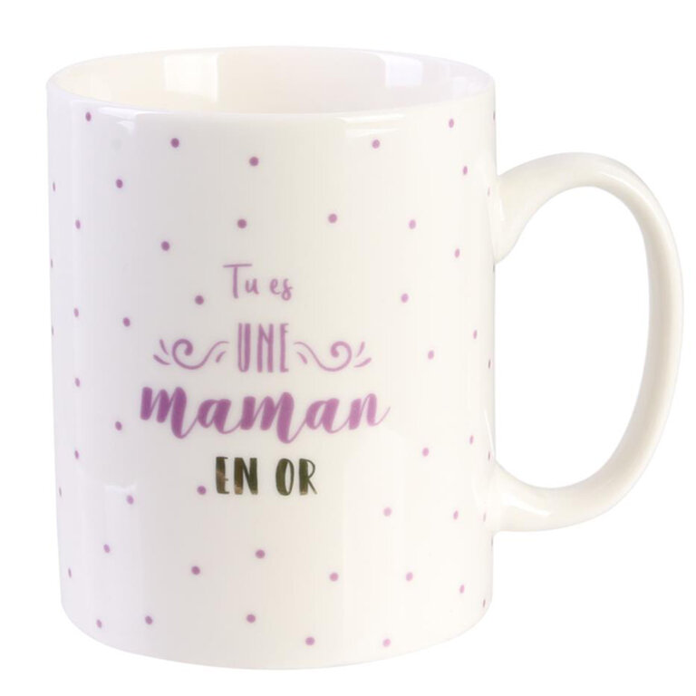 Coffret mug céramique et carnet 'Tu es une Maman en Or' blanc rose ...
