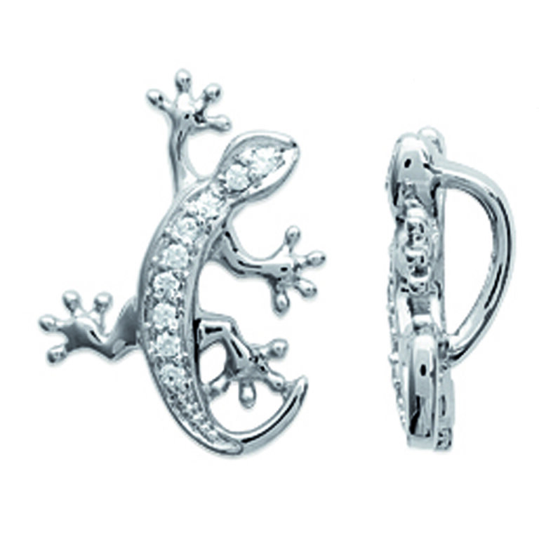 Pendentif Salamandre En Argent Massif Ajouré - Occasion, Couleur Argenté