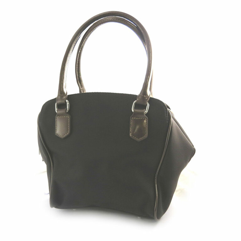 Sac Bandoulière Vintage Ted Lapidus - Cuir Marron Et Doré - Années 90 - Occasion