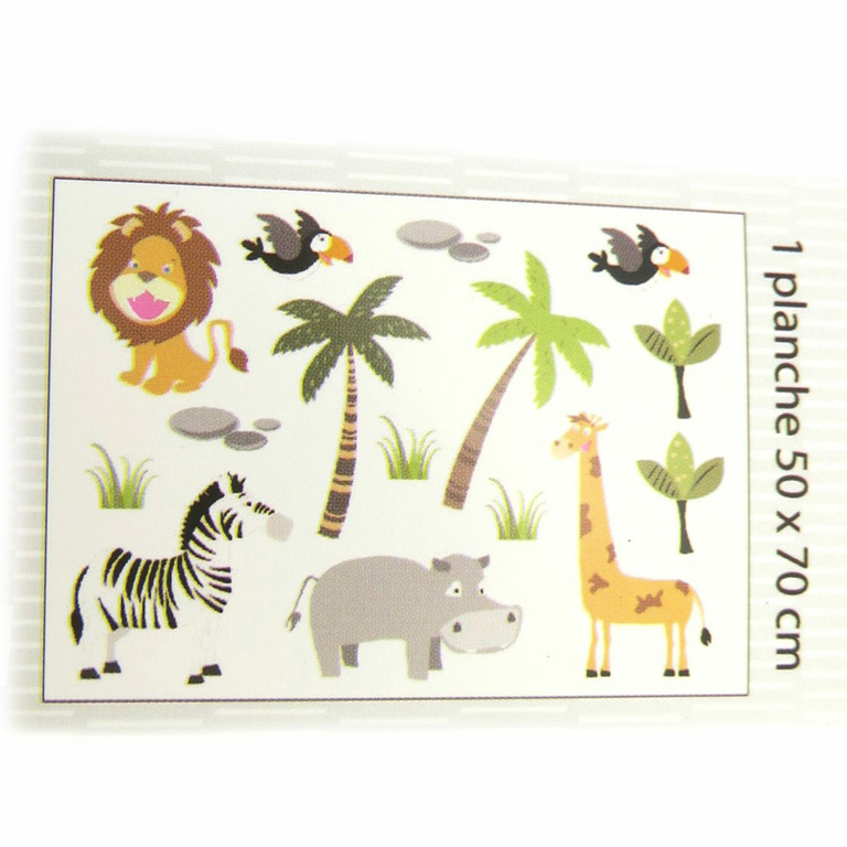 Affiche Planche animaux & décor jungle à decouper- MARTINAGE