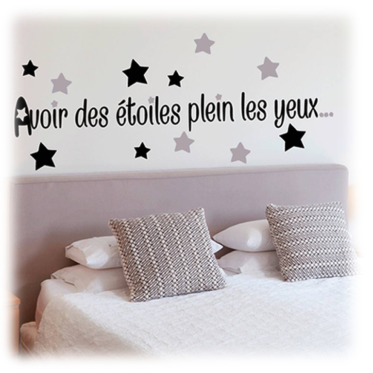 Avoir Des étoiles Dans Les Yeux Planche de stickers 'Proverbes' Avoir des étoiles plein les yeux (20x70