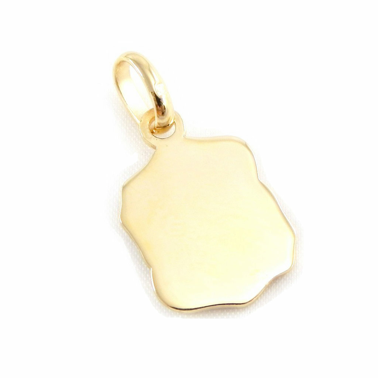 Pendentif Vierge Marie Vintage, Plaqué Or, Gravé Au Dos - Lourdes, Poinçons