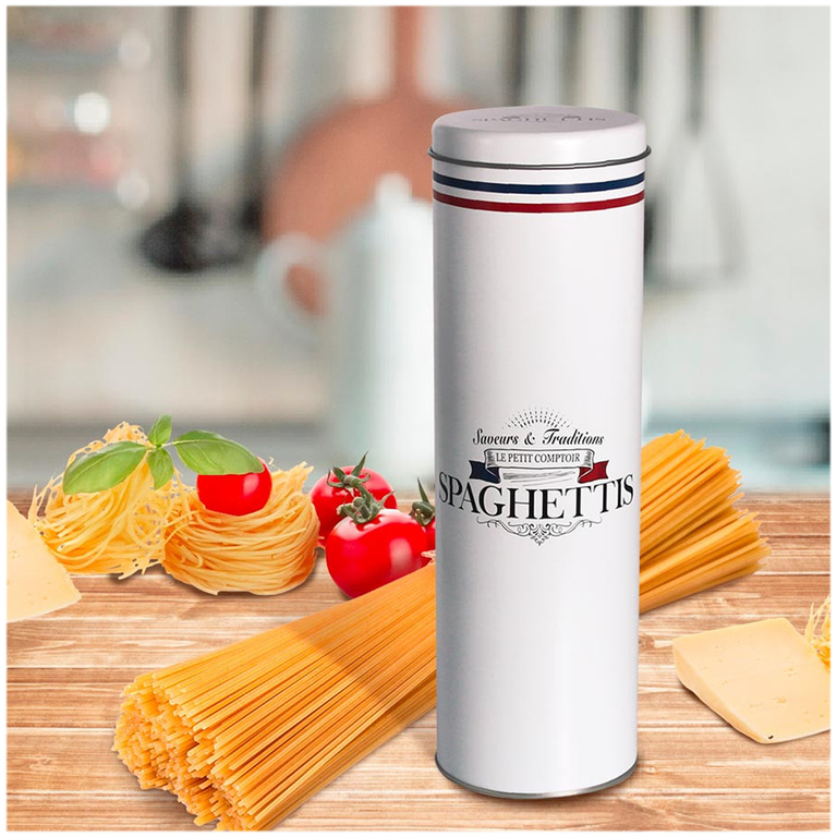 Boîte à spaghettis métal, Blanc