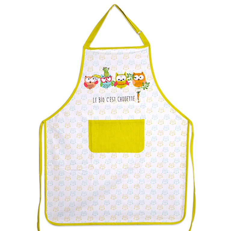 Tablier De Cuisine Homme/Femme - Motif Chouette Et Fleurs, Résistant à L'Huile, Pour Barbecue, Chef