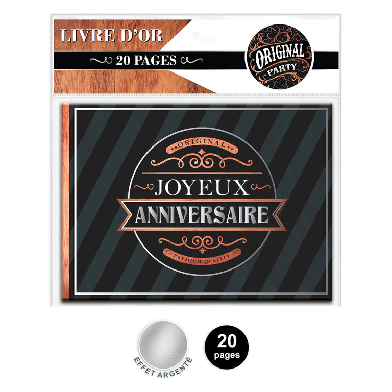 Livre D'or Anniversaire Thème Tropical Party - 20 Pages - 15x21 Cm - Déco Jungle Et Feuilles Palmier