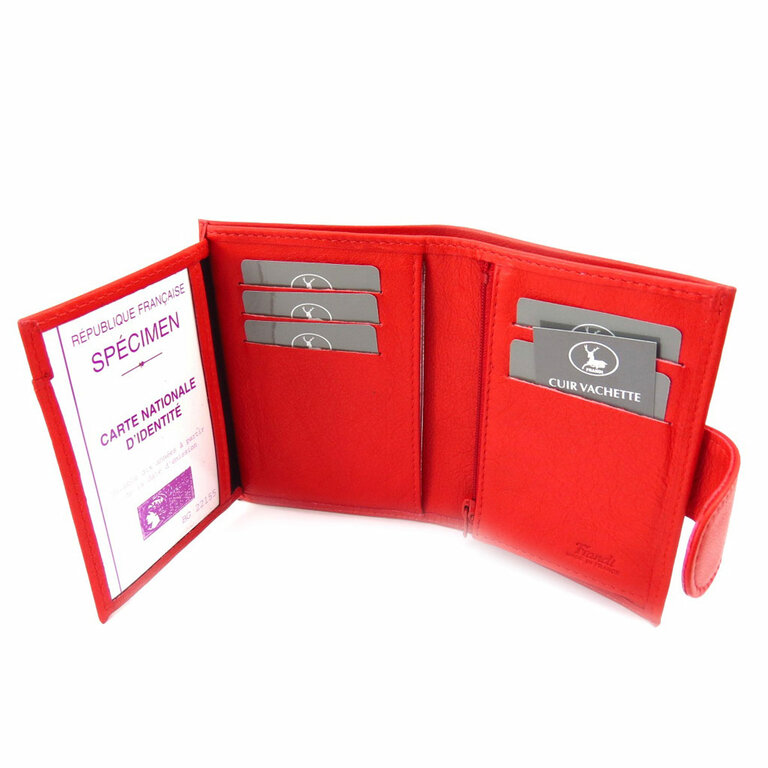 Portefeuille Porte-monnaie Elephant Rouge - Cuir De Vachette, Femme, Neuf Avec étiquettes