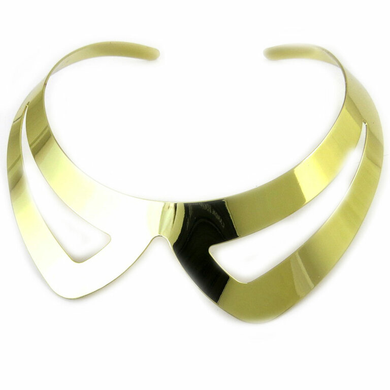 Collier Créateur En Bronze Signé M.buffet - Bijou Artisanal Neuf