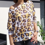 NESS pull imprimé léopard tendance femme