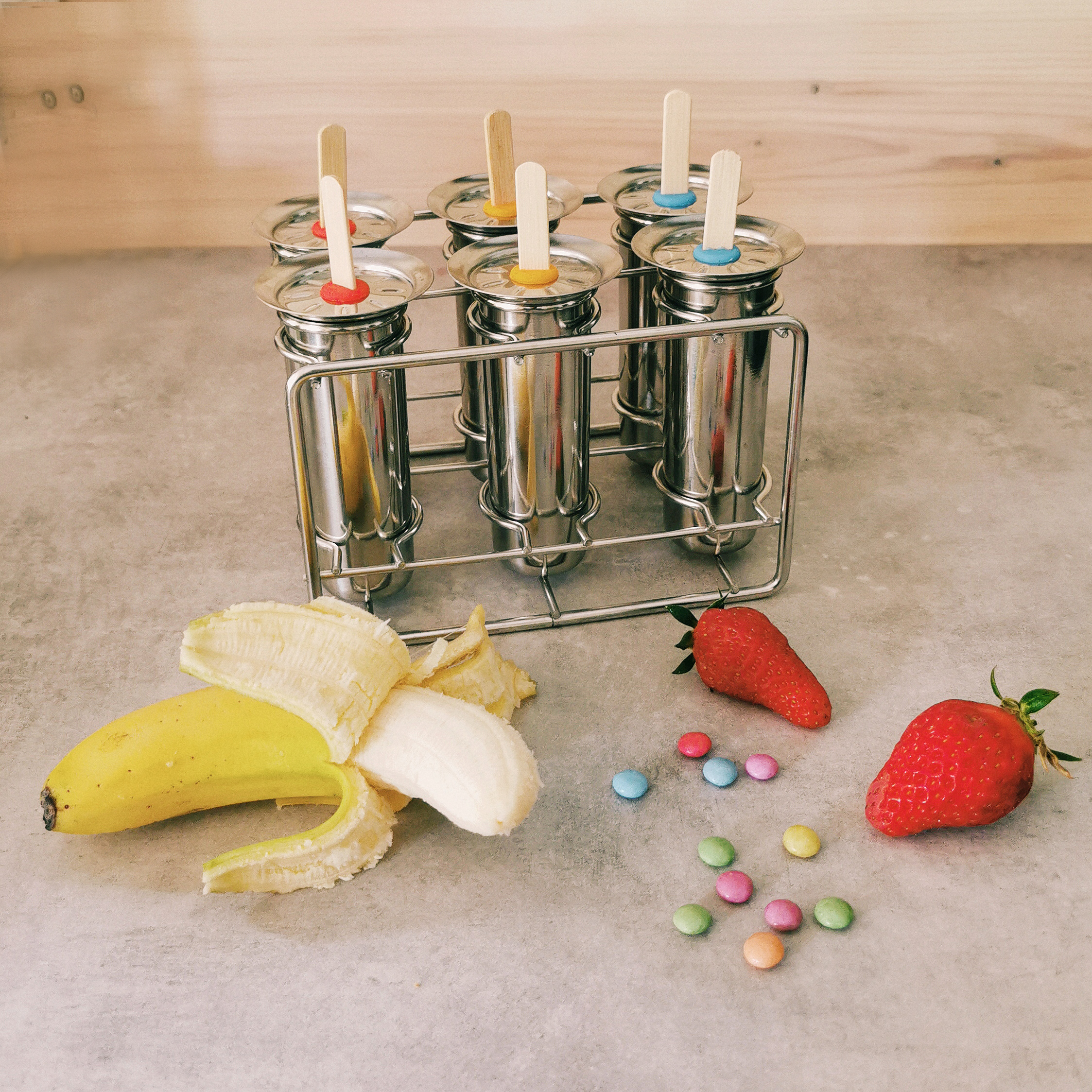 Pulito popsicle molds in stainless steel