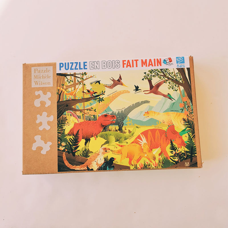 puzzle enfant en bois michèle wilson dinosaures