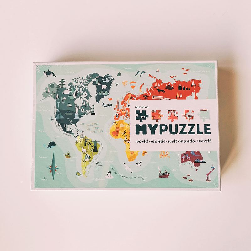 Puzzle carte du monde 252 pièces