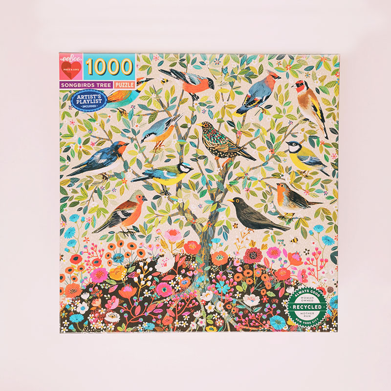 Puzzle 1000 pièces l\'arbre aux oiseaux chanteurs - à partir de 10 ans