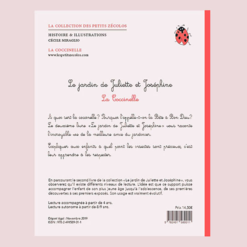 livre pour enfant nature et éducatif la coccinelle jardin de juliette et joséphine petits zécolos