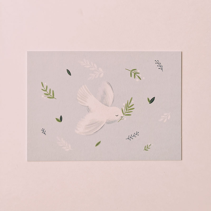 Carte postale oiseau bleu