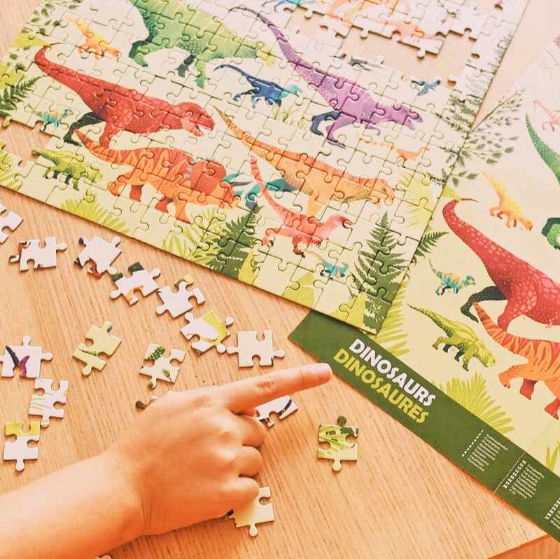 puzzle avec modèle dinosaures enfant 5 ans poppik