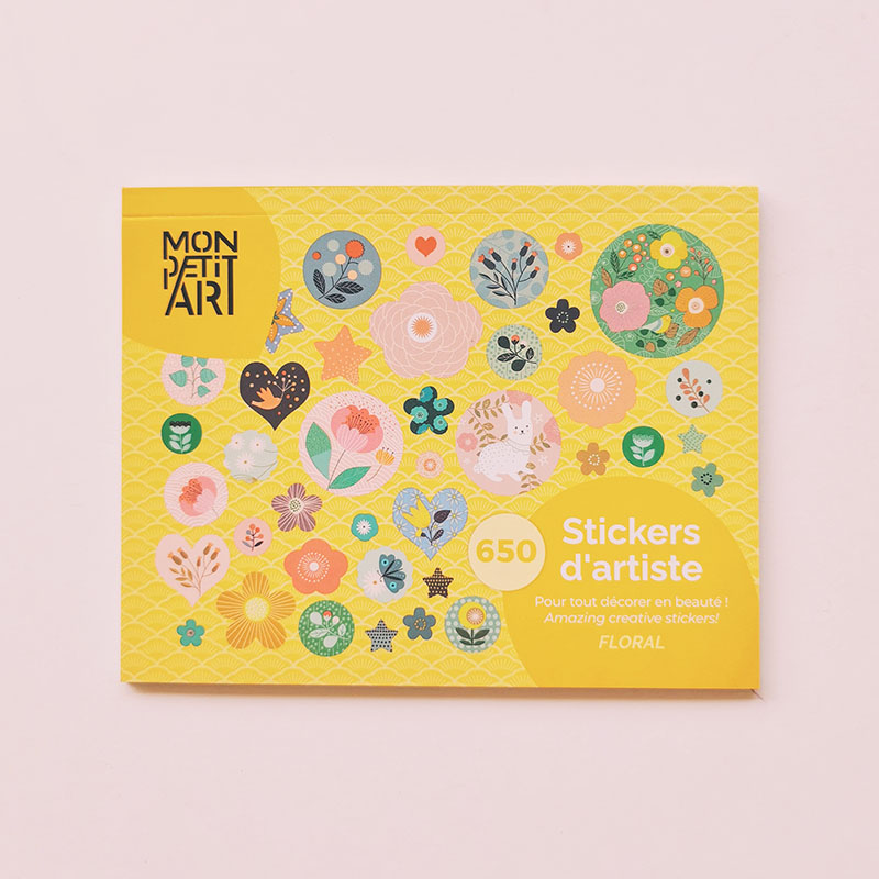 650 gommettes en livret de 16 pages - Floral - Mon Petit Art