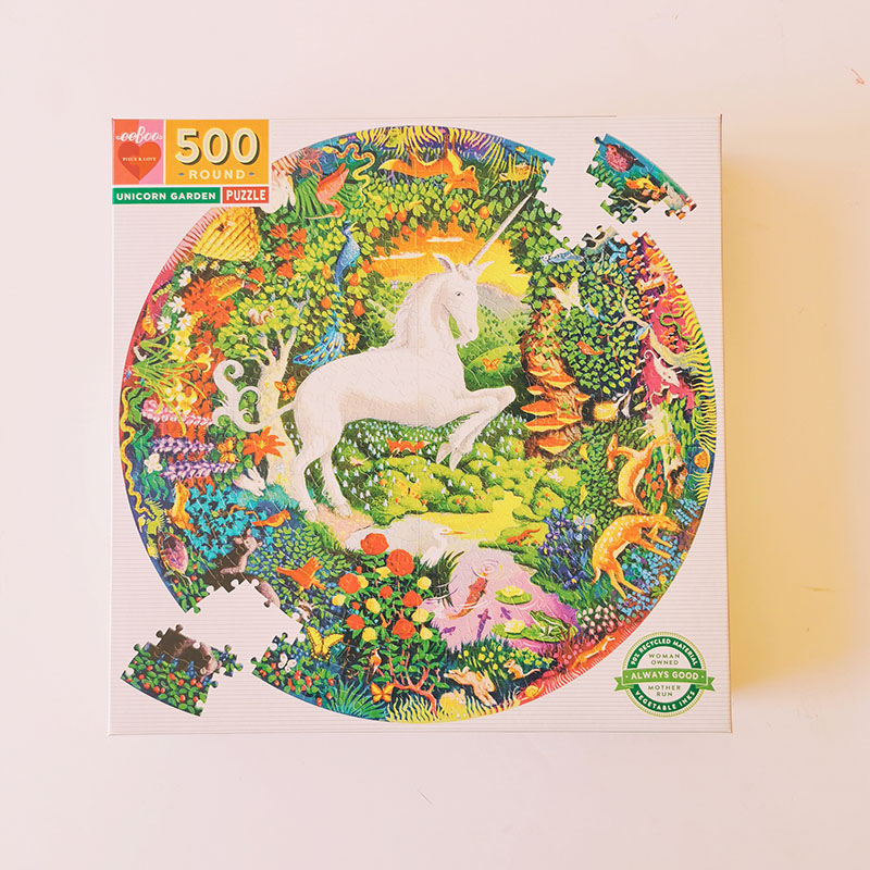 Puzzle rond 500 pièces - licorne - 8 ans