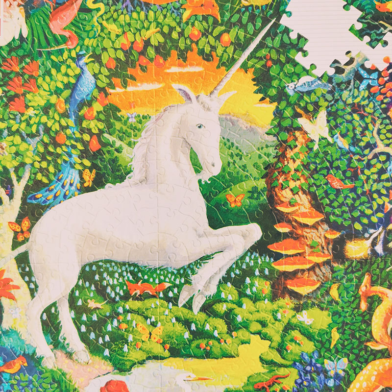 Puzzle licorne 500 pièces rond - âge 7 à 8 ans - Eeboo